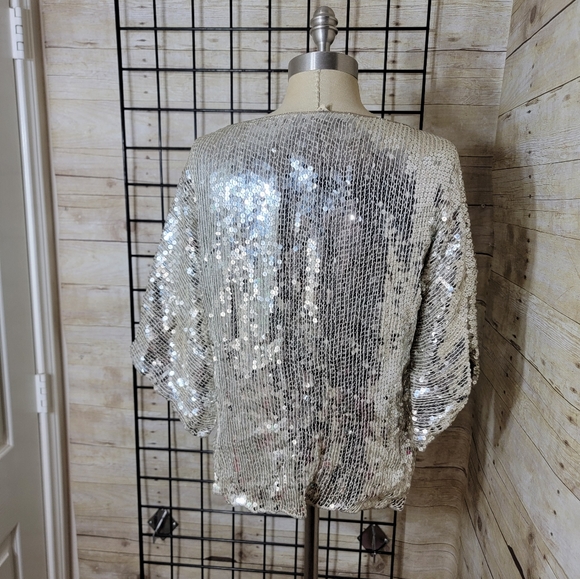 Vintage shomax silk sequined 2pc dress. - Picture 6 of 9